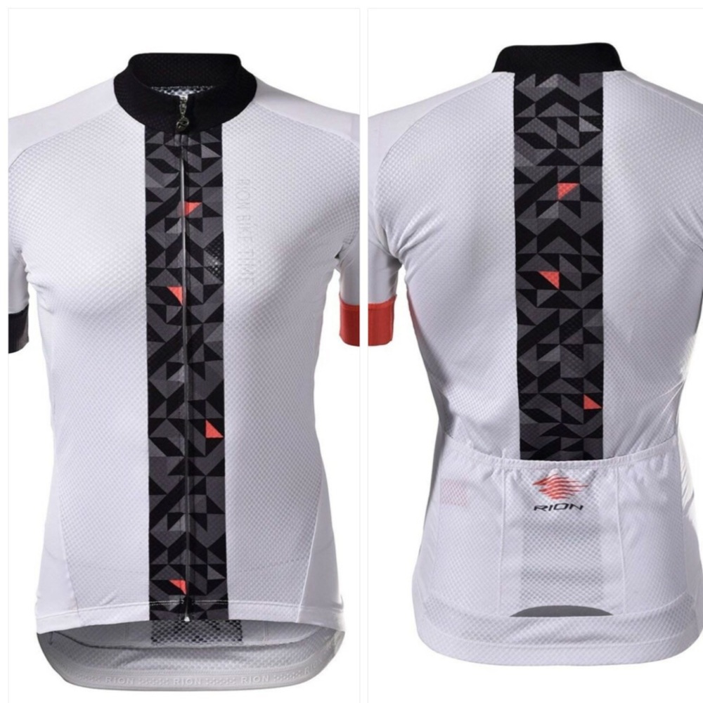 NWT Rion Sports Cycling Zip-Up Jersey Back Pockets w/ Reflector, XL